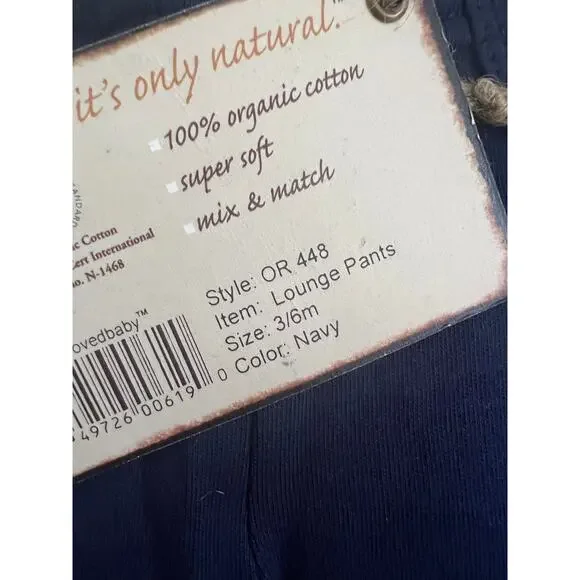 L’ovedbaby Organic Cotton Navy & Stripe Baby Outfit Lot 9pc NB–12M NWT Sleeper - Picture 5 of 8